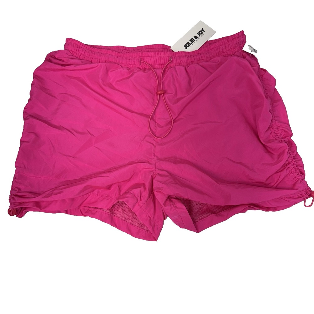 NEW Women's Adjustable Sides Ruched Swim Shorts XL Cover Up Drawstring Beachโ